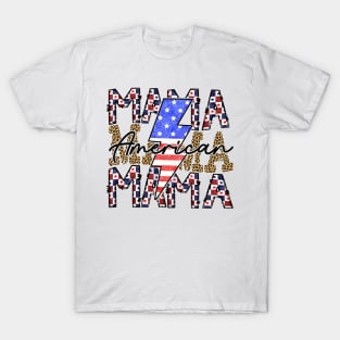 American Mama, Glitter 4th of July, Retro America, Patriotic T-Shirt
